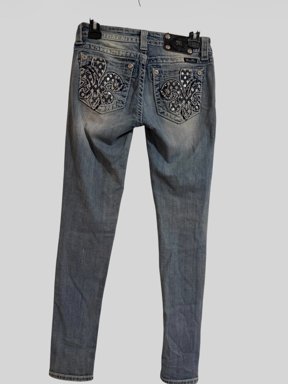 Miss Me Light Blue Embellished Skinny Jeans
